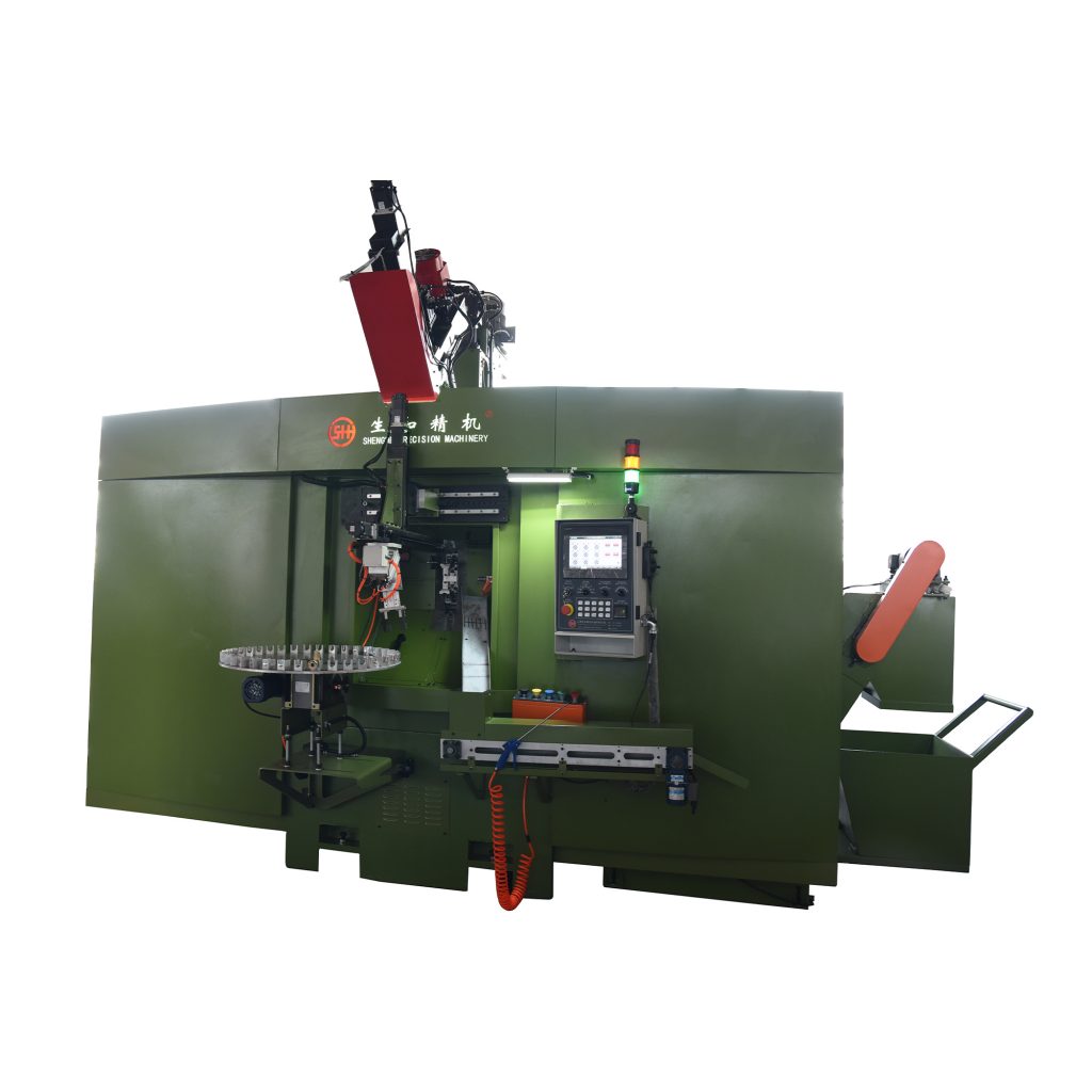 九轴水车式三方向伺服搪孔展槽专用机