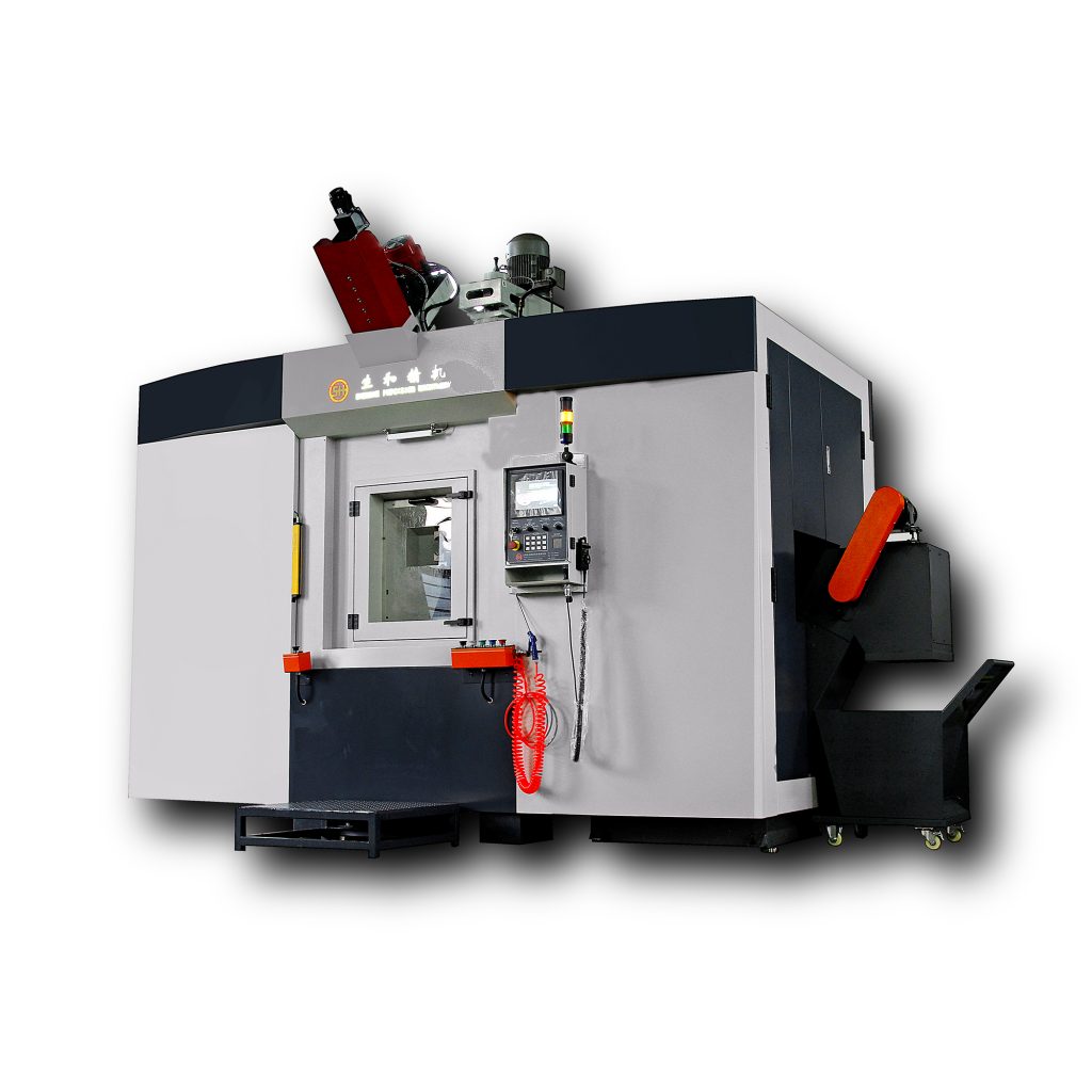 九轴水车式三方向伺服搪孔攻牙车牙展槽专用机