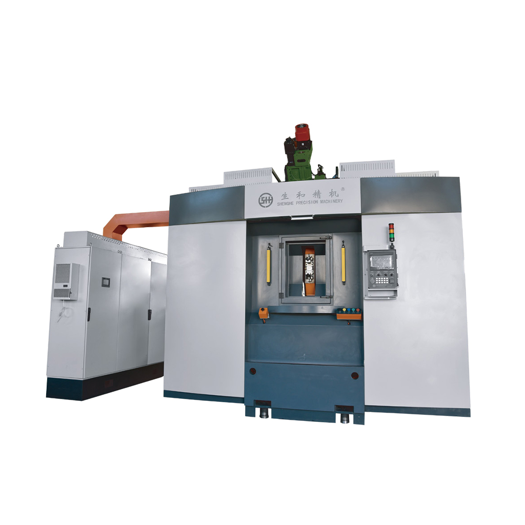 十四轴水车式三方向伺服搪孔/展槽/攻牙专用机